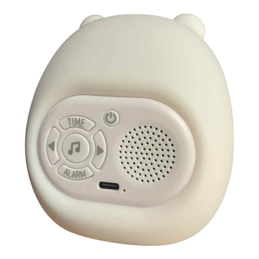 Silikone bamse natlampe med ur