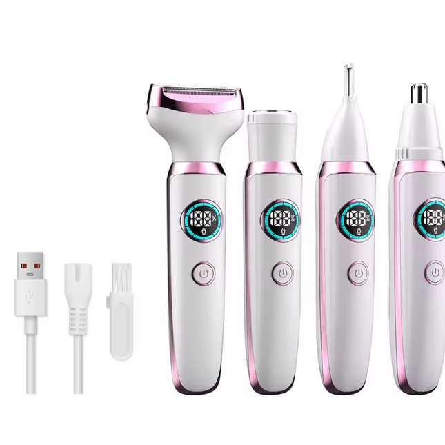 Lady Shaver 4-i-1 Hårfjerner med udskiftelige hoveder