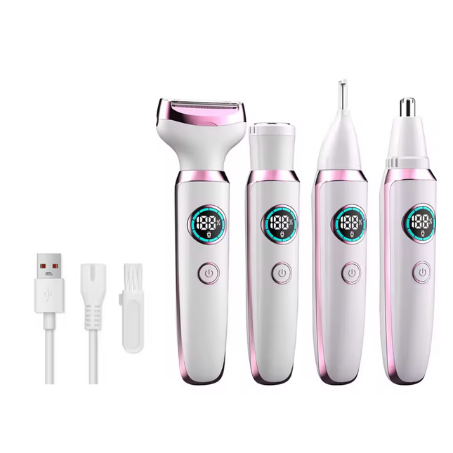 Lady Shaver 4-i-1 Hårfjerner med udskiftelige hoveder